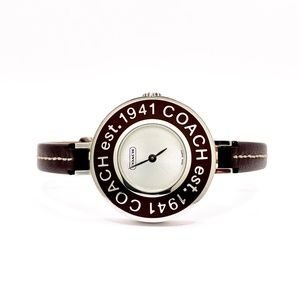 ❌SOLD❌ Coach Swiss 8.114.801 Brown Leather Ladies Watch - New Battery